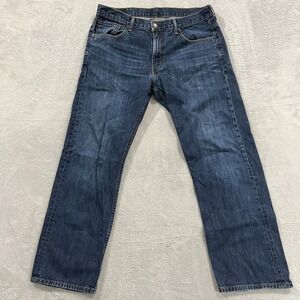 Levis 569 Loose Straight Fit Jeans Mens 34x31 Blue Denim Dark Wash Western Rodeo